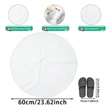 1 件柔软蓬松纯白色圣诞树裙，可折叠，可清洗，用于圣诞树装饰，适合客厅、卧室、户外场景 - 彩色 - 查看 12