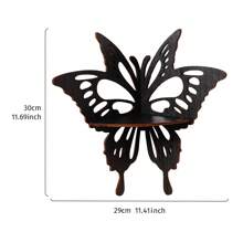 1 件创意黑色剪影蝴蝶、孔雀、蝙蝠形装饰角架，9-11 英寸室内舒适墙角储物架，适用于水晶石、塔罗牌、烛台、万圣节派对装饰 - 黑色 - 查看 13