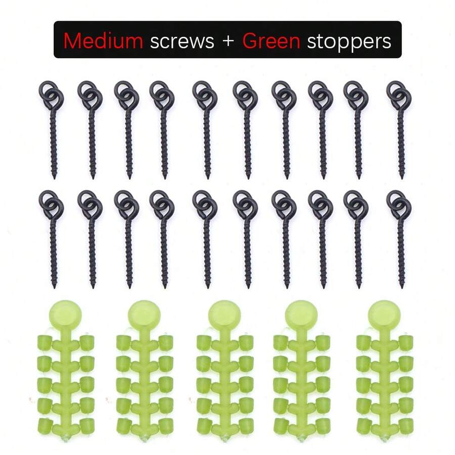 Carp Fishing Ronnie Rig Terminal Tackle Set Pop Up Bait Boilie Screws