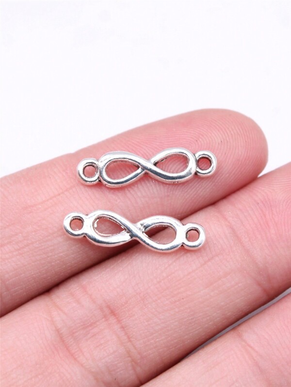 40pcs/bag 21x5mm (0.83x0.2inch) Antique Silver Color Infinity Symbol Connector Charms Pendant For DIY Jewelry Making