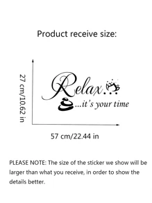 Adesivo de parede para relaxamento de salão de beleza de 1 peça, adequado para banheiro, estúdio de ioga, sala de massagem e decoração de casa, decoração de parede de vinil