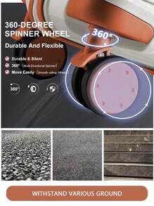 Floless Carry On Luggage Hard Shell Travel Trolley 4 Spinner Wheels Lightweight Polypropylene Suitcase With TSA Lock Spinner, 20in Carry On Luggage Small Suitcase With Spinner Wheels Lightweight Rolling Cabin Suitcase For Airplanes Travel Bag For School School Accessories School Stuff