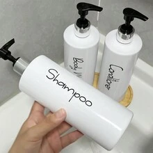 1/3 cái Bình đựng dầu gội, Có thể đổ đầy dầu xả, sữa tắm, Thích hợp sử dụng tại nhà Chai bơm kem dưỡng da dạng lỏng 500ml - Nhiều màu - Xem 8