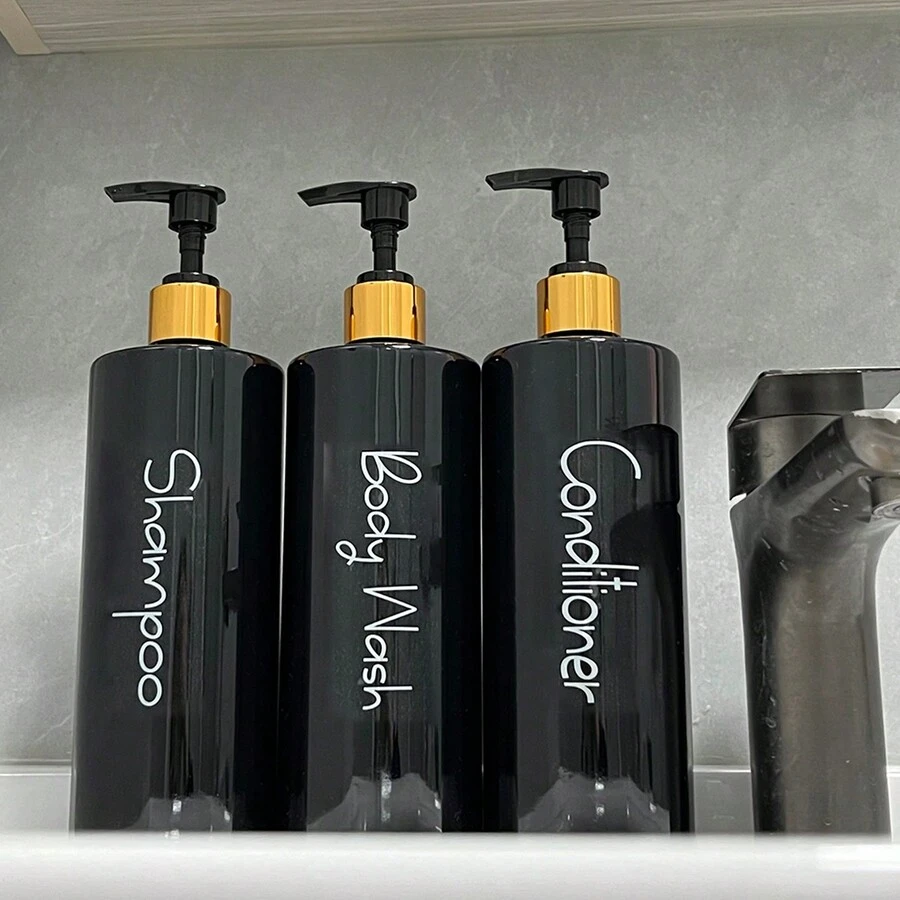1/3 cái Bình đựng dầu gội, Có thể đổ đầy dầu xả, sữa tắm, Thích hợp sử dụng tại nhà Chai bơm kem dưỡng da dạng lỏng 500ml - Nhiều màu - Xem 1