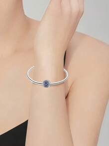 Silver Plated Charm Hand Eye Demon Blue Beads Charm Pendant Ball Suitable For Bracelets DIY Women's Jewelry - Silver - View 6