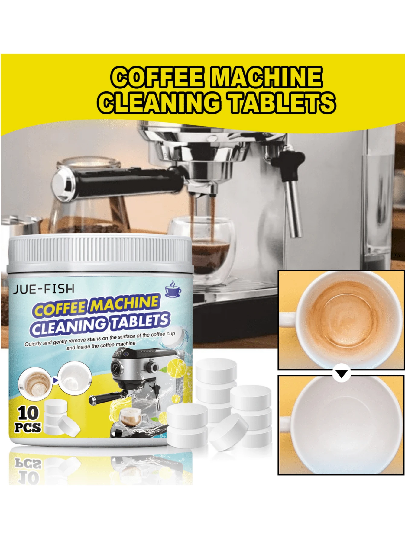 Coffee Stain Cleaning Effervescent Tablets Coffee Maker Stains Tea