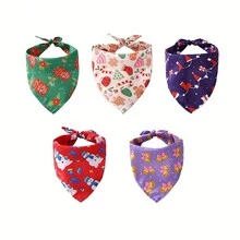 1 件，圣诞狗头巾：节日针织面料，可机洗，中号，涤纶套圣诞树雪花圣诞雪人可爱图案 - 彩色 - 查看 6