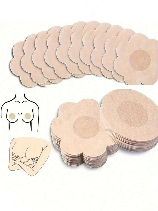 20pcs Ultra-Soft Disposable Nipple Covers - Seamless, Self-Adhesive & Invisible Bra Liners - Hassle-Free, Maximum Breathability - Premium Women Lingerie Accessories Pack