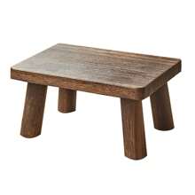 Wood Step Stool,Wooden Bedside Step Stool Adults For Kitchen,Bathroom,Bedroom, Shoe Changing Stool - Brown - View 5