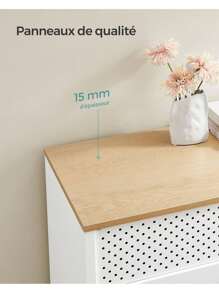 SONGMICS Meuble de Rangement, Buffet, en Métal, Double Porte, Fermeture Magnétique, Cadre en Acier, 40 x 80 x 76 cm, Couleur boisée, blanc - Blanc - Voir 5