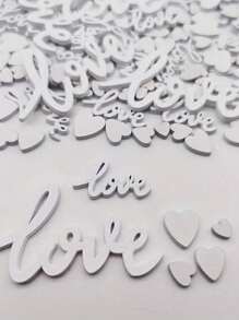 1 Gói, 100 Mảnh Gỗ Hình Trái Tim Và Confetti Tình Yêu Tự Nhiên Trang Trí Bàn Cưới Cắt Dán Thủ Công DIY - Nhiều màu - Xem 8