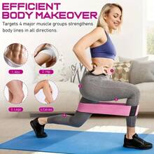 Set de 3 bandas de resistencia, cuerda de tensión elástica antideslizante, adecuada para levantamiento de piernas y glúteos, estiramiento corporal, ejercicio, yoga, accesorios de gimnasio Pilates