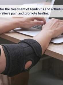 1 件可调节透气健身护肘压缩支撑袖臂套臂垫护具弹力配件适用于女士男士举重网球高尔夫 - 彩色 - 查看 5