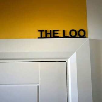 1pc Modern Metal 'THE LOO' Bathroom Door Sign – Stylish Wall Art For Bathroom Decor, Ideal Gift For Homeowners,Home Decor ,Room Decor,Wall Decor Gifts Birthday Graduation