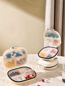 1 件装紧凑型药品分配器盒，迷你整洁珠宝收纳盒，可存放耳环、药丸 - 彩色 - 查看 10