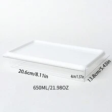 1 件透明容器，冰箱水果收纳盒，食品密封盒，冰柜盒，储物盒，厨房用品，多功能收纳盒 - 彩色 - 查看 11