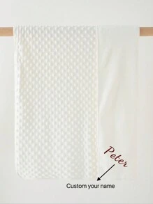 1 pieza Manta bordada personalizada, manta de felpa cálida con impresión del nombre del bebé, suave y acogedora para bebés y niños en otoño/invierno, regalos de nochebuena, regalos de vuelta al colegio, regalos del día de San Valentín, multifuncional, ornamental, letra, estilosa, moderna, colorida, adorable, informal, suave, personalizada, único, regalos para bebés, regalos ideales para él, regalos ideales para ella, hijo, hija