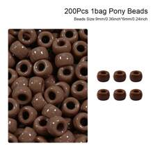 100/200pcs Acrylic Pony Beads Multicolor Plastic Bucket Beads For Jewelry Making DIY Braid Bracelet Necklace Pendant