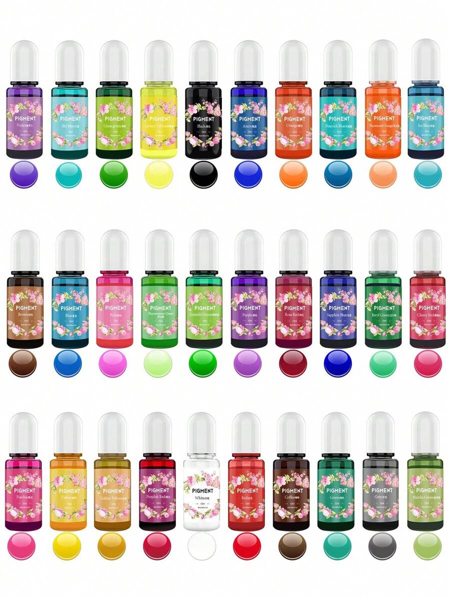 5 Colors/12Colors 5ml/10ml Metallic Color Resin Pigment Liquid Colorant Dye 3D Ink Diffusion DIY Epoxy Resin Mold Jewelry Crafts Making Accessories - Resin Pigment - View 1