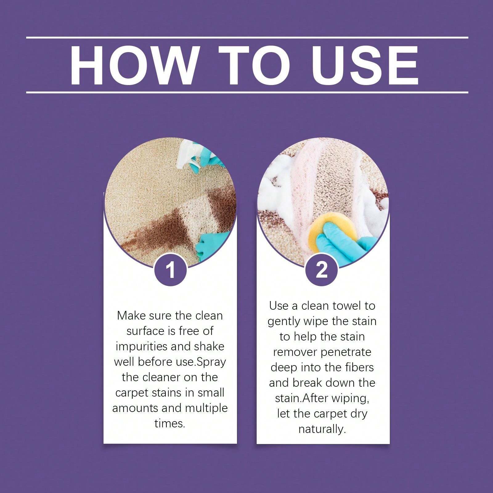 MultiFunction Carpet Cleaning Solution Powerful Foaming Cleaner To