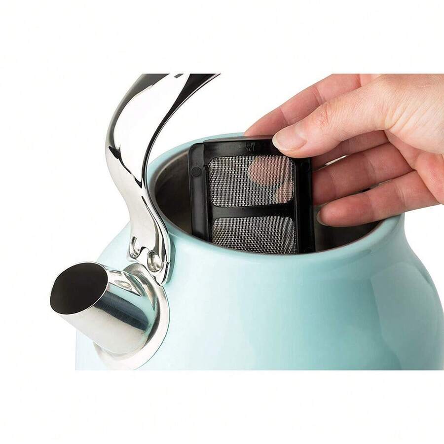 Heritage 1.7 Liter Stainless Steel Electric Kettle, Turquoise (Open Box