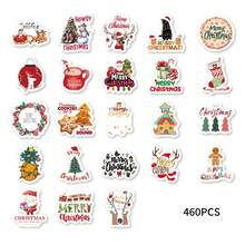 TiTiPaPa 46 件圣诞字母、圣诞树、袜子等经典圣诞主题涂鸦贴纸 DIY 装饰、行李箱、笔记本电脑和游戏机、吉他、水瓶等经典玩具和数码产品剪贴簿防水 PVC 贴花 - 青檸色 - 查看 18