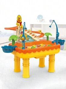 Đồ chơi câu cá vịt con có hiệu ứng âm nhạc, đồ chơi cầu trượt vịt con, bao gồm 2 cần câu, 2 trong 1, phù hợp cho trẻ em từ 3 tuổi trở lên - Nhiều màu - Xem 1