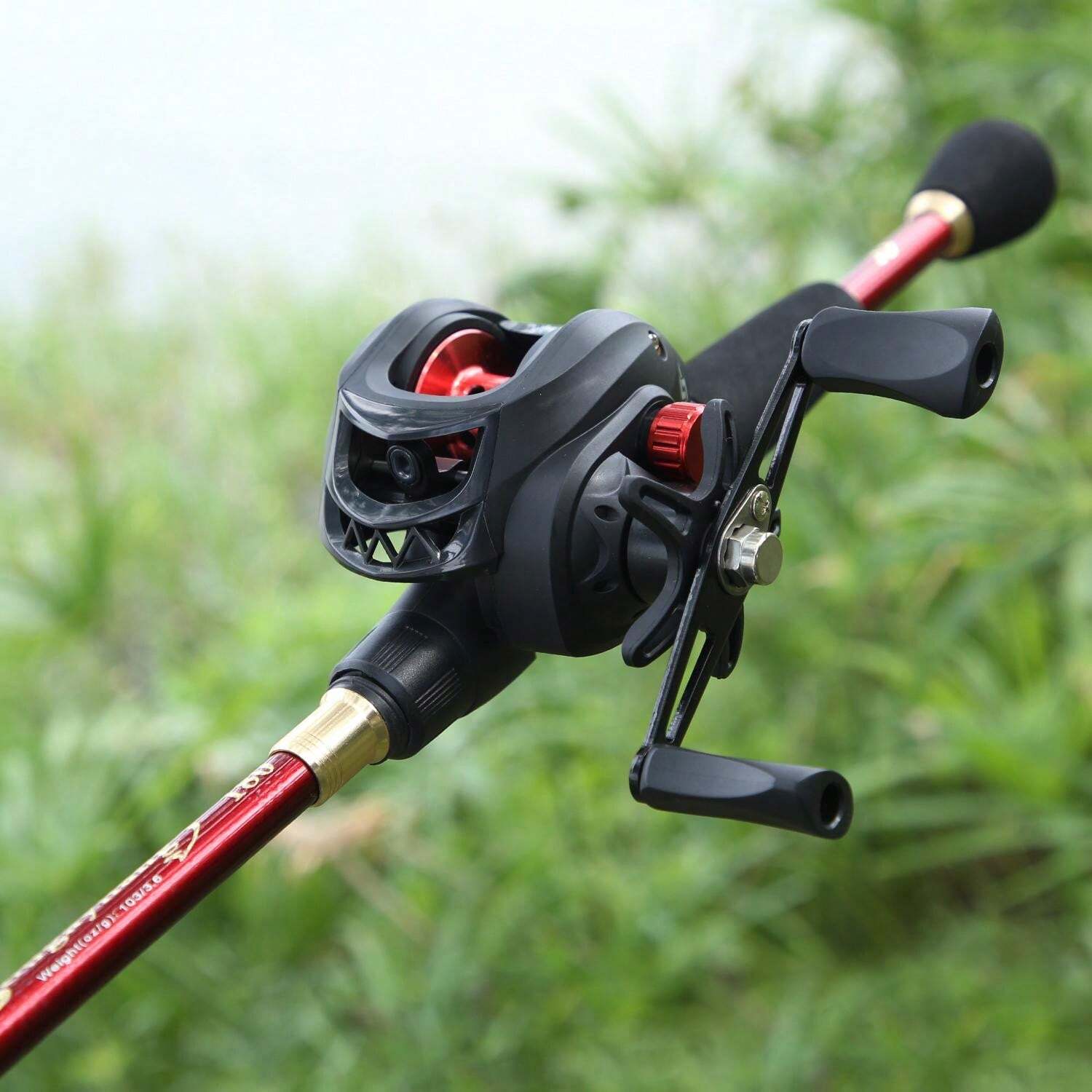 SOUGAYILANG 7.21 High Gear Ratio Baitcasting Reel Rod Combo Kit Ultra
