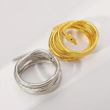 1 Bộ vòng cổ và vòng tay kim loại hình rồng sáng tạo, phù hợp làm phụ kiện trang phục cho phụ nữ - rồng - Xem 5