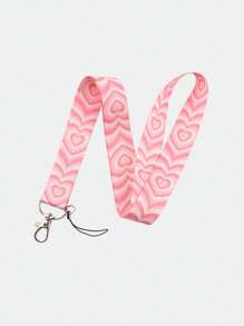 1条时尚飞天小女警爱心图案手机挂绳，长款多色丝带，心形钥匙卡套挂绳，可用于挂通行证、交通卡、工作许可证、场地证明、音乐会、鸡尾酒会等场合。非常适合送给男朋友、女朋友、家人，兼具学校、哥特风和Y2K风格。 - 彩色 - 查看 15