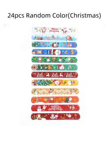10/20pcs Halloween Slap Bracelets Party Decorations Wrist Spiders & Skull Decor, Christmas Slap Bracelets (Random Color),Christmas