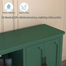 Aparador buffet vintage con 4 puertas, gabinete de almacenamiento moderno de mediados de siglo de 59", mueble aparador decorativo, mesa consola para la sala de estar, la cocina y el comedor