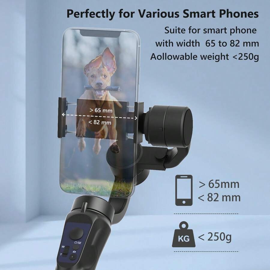 3Axis Gimbal Stabilizer For Smartphones With Wireless, USB Charging