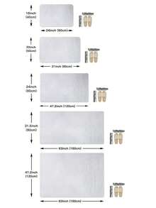 1pc Tie Dye Plush Thảm, Thảm trải sàn Polyester hiện đại cho gia đình - Nhiều màu - Xem 2