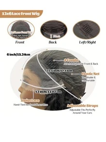13x6 Water Wave Lace Front Wigs Human Hair HD 13x6 Lace Frontal Wigs Human Hair Wigs For Women 180% Density Wet And Wavy Lace Front Wigs Human Hair Pre Plucked With Baby Hair Natural Color