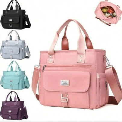 1pc Large Capacity Thick Insulated Picnic Bag Cooler Bag, Portable Lunch Bag, Multifunctional Outdoor Handbag, Great Gift For Home, Camping, Road Trip, Office, School, Christmas Decorations, Valentine's Day, Thanksgiving, Christmas, Organizer Bag, Thermal Bag, All Season