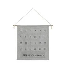 Christmas Countdown Advent Calendar With Pockets,Advent Calendars For Kids Chocolate & Candy,Countdown To Christmas Xmas Holiday Decorations - Grey - View 5