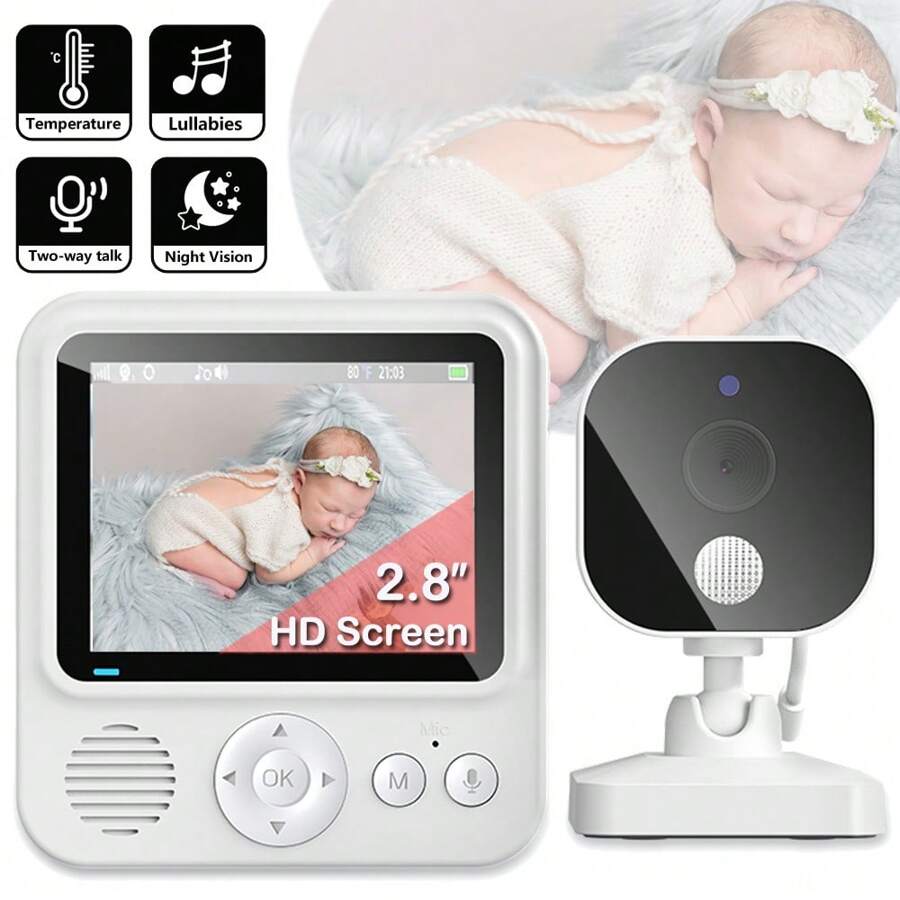 Baby Monitor Wireless 2.8 Inch 4x Zoom LCD Screen Surveillance Video