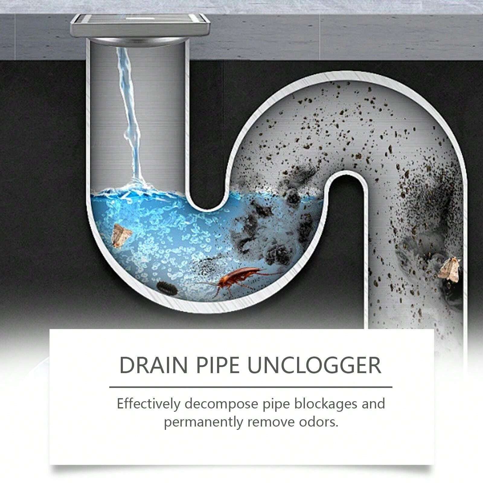 Decompose Pipe Drain Remover Reinigt Toilet Afvoeren Keuken Afvoeren Krachtige ...