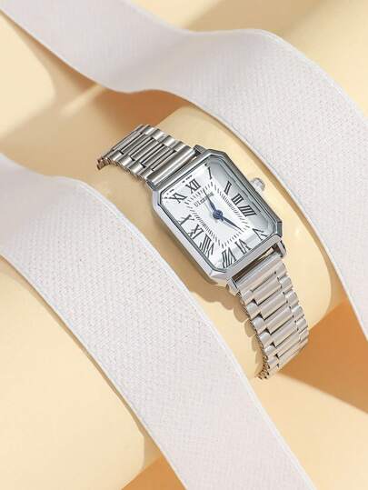 1pc Fashionable Roman Numeral Dial Quartz Watch For Teenagers, Suitable For Birthday, Halloween, Christmas Gifts