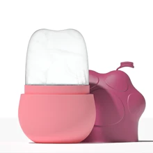 1 pieza Rodillo facial de hielo de silicona, rodillo facial de belleza de hielo, rodillo de hielo para cara, ojos y cuello, cuidado de la piel con rodillo de hielo, soporte de hielo para la cara, molde de silicona reutilizable para hielo facial - sin flores secas, spa, cuidado facial, regalo para chicas