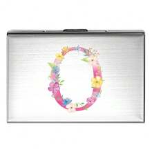 金属卡盒可容纳 6 张卡，男士 RFID 屏蔽金属超薄钱包信用卡夹超薄钱包钱包卡套首字母名称 A 到 Z 字母印刷防扫描信用卡夹薄型身份证件套圣诞节礼物感恩节礼物 Y2K - 銀色 - 查看 25