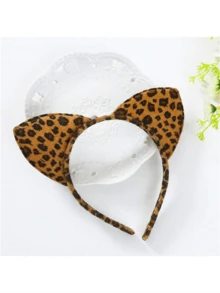 Băng đô tai động vật, Băng đô tai mèo, Hổ báo, Báo gêpa, Hươu cao cổ, Phụ kiện băng đô tai ngựa vằn, Trò chơi nhập vai Halloween, Rừng, Tiệc theo chủ đề động vật rừng rậm, Thích hợp cho Giáng sinh, Lễ hội khác, Phụ kiện tóc dự tiệc - Nhiều màu - Xem 13