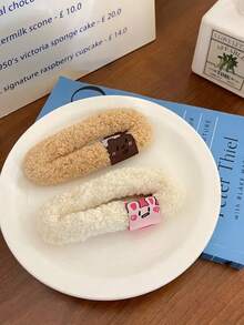 Kẹp tóc BB mềm, siêu lớn, dễ thương, kẹp tóc mái, ngọt ngào, phụ kiện tóc bên đa năng, thiết kế động vật, không dệt, không có - Nhiều màu - Xem 4