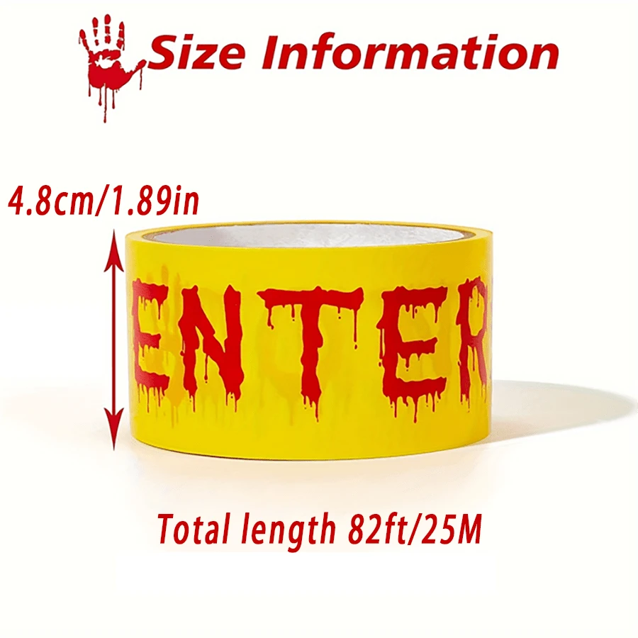 LOHAME Halloween Warnbänder Set 5er - Gruselige Absperrbänder Für Partys