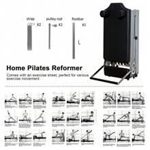 DlandHome Pilates Reformer Machine, Indoor Pilates Reformer With High Strength Alloy Springs, Foldable Pilates Reformer For Home Gym - Silver - View 10