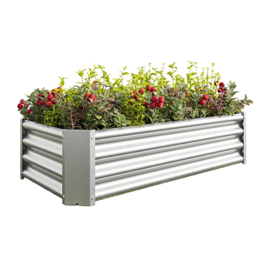 Functional Metal Raised Garden Bed With Reliable Open Bottom Drainage