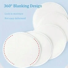 500 片/100 片一次性圆形卸妆棉，旅行便携尺寸 6*6 厘米，用于卸妆、面部清洁、皮肤护理、卸甲油 - 粉色 - 查看 9