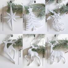 1st/2st Kerstboomversieringen, Hangende Ornamenten, Kerstversieringen, Kerstknutsels, Scèneversieringen, Rekwisieten, DIY Kerstversieringen, Scèneversieringen, Sneeuwvlokversieringen, Witte Kerstversieringen, Plafonddecoratie, Hangende Decoratie, Sneeuwvlokversieringen, Hertensterrenversieringen, Winterse Buiten- en Binnenfeestdecoratie