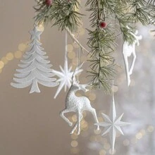 1st/2st Kerstboomversieringen, Hangende Ornamenten, Kerstversieringen, Kerstknutsels, Scèneversieringen, Rekwisieten, DIY Kerstversieringen, Scèneversieringen, Sneeuwvlokversieringen, Witte Kerstversieringen, Plafonddecoratie, Hangende Decoratie, Sneeuwvlokversieringen, Hertensterrenversieringen, Winterse Buiten- en Binnenfeestdecoratie